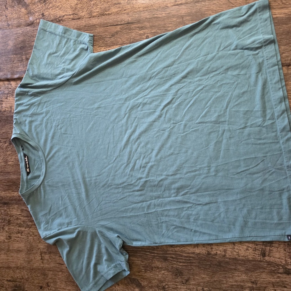TRAVIS MATHEW T Shirt Mens XL‎ Teal Blue Pima Cotton Blend Short Sleeve Crewneck